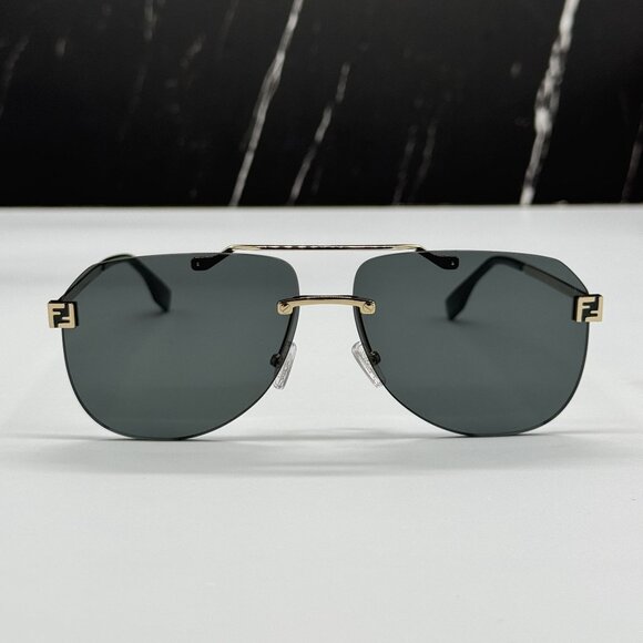 NEW FENDI GOLD GREEN UNISEX SUNGLASSES FENDI FE40115U 32N main image 10